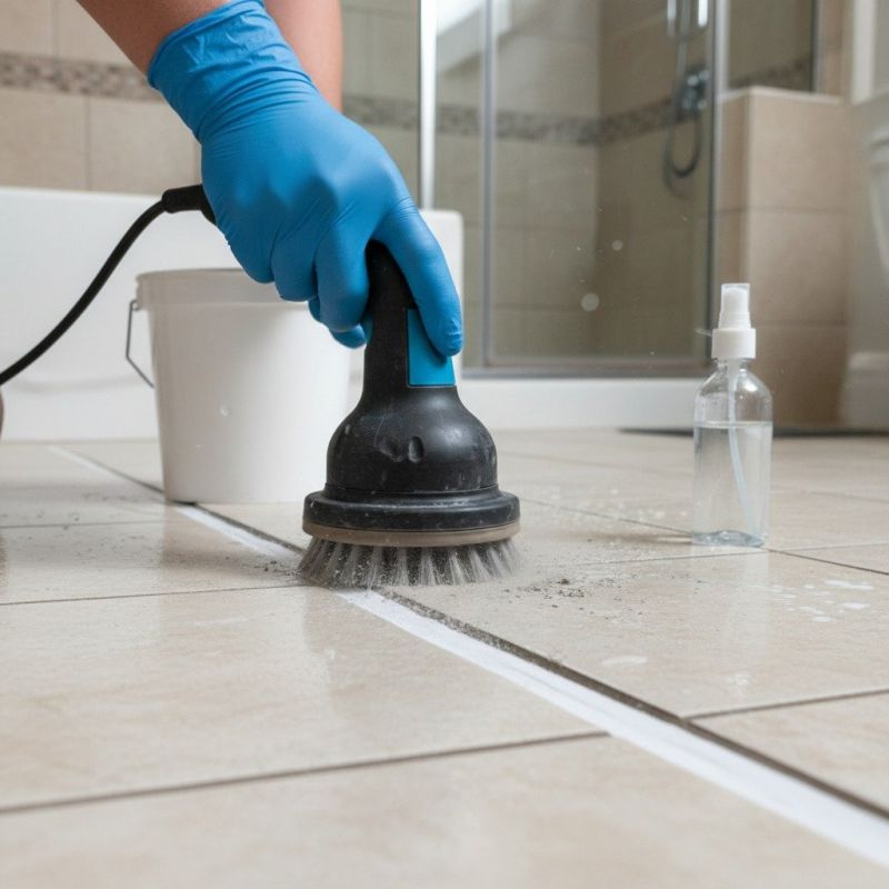 Local Grout Cleaning pros at work