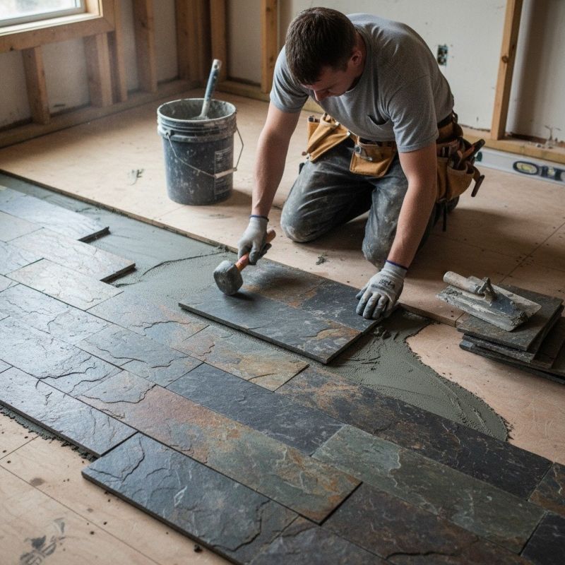 Slate Floor Installation in Wilmington, NC