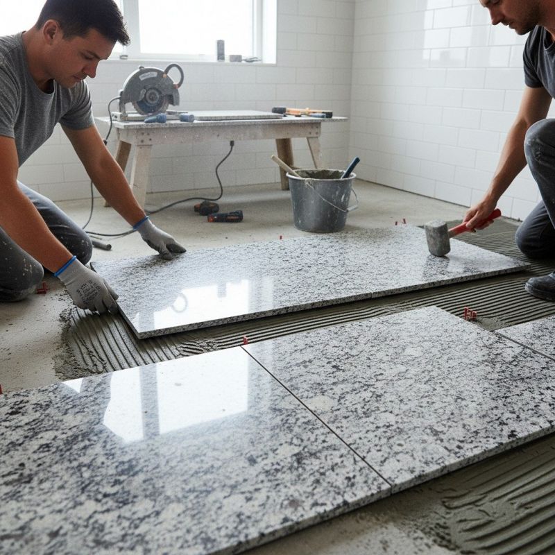 Granite Floor Installation in Overland Park, KS