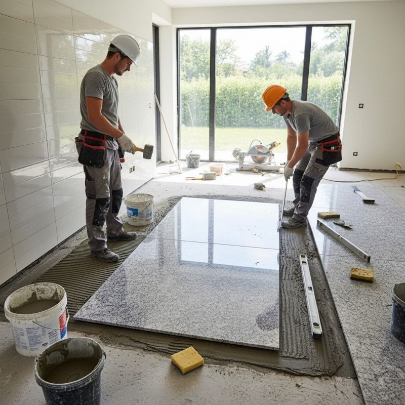 Stone Floor Installation in Overland Park, KS